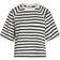 Mads Nørgaard Stripe Trista T-shirt - Snowwhite/Black