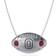 Dayna Designs Ohio State Buckeyes Football Necklace - Silver/Red