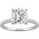 Charles & Colvard Moissanite Engagement Ring - Silver/Diamond