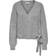 Only Mia Wrap Knitted Cardigan - Grey/Light Grey Melange