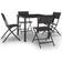 vidaXL 3073513 Juego de comedor de patio, 1 Mesa incl. 4 Sillas