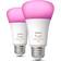 Philips Hue White and Color Ambiance LED Lamps 9.5W E26 2-pack