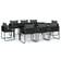vidaXL 3099082 Matgrupp, 1 Bord inkl. 8 Stolar
