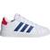 Adidas Kid's Grand Court Lifestyle Tennis - Cloud White/Royal Blue/Vivid Red