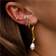 Stine A Long Twisted Earring - Gold/Pearl