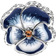 Pandora Pansy Flower Charm - Silver/Blue/White/Orange/Transparent