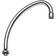 Grohe outlet spout j-shaped 185mm Krom