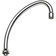 Grohe outlet spout j-shaped 185mm Krom