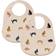 Liewood Tilda Silicone Bib 2-pack Miauw/Apple Blossom Mix