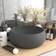 vidaXL Lavabo De Lujo Redondo Cerámica Gris Oscuro Mate 40x15 cm