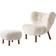 &Tradition Little Petra VB1 Sheepskin with Footstool Armchair 75cm