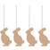 Cooee Design Hanging Hare Nougat Decoración de Pascua 6cm 4pcs