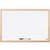 Bi-Office Non Magnetic Melamine Whiteboard Pine Wood Frame 40x30cm