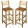 Be Basic Solid Acacia Wood Bar Stool 110cm 2pcs