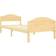 vidaXL Solid Pine 73.5cm Sengeramme 90x200cm