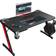 Homall Z Shaped Gaming Desk - Black/Red, 1118x599x744mm