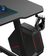 Homall Z Shaped Gaming Desk - Black/Red, 1118x599x744mm