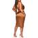 Aro Lora Womens Sexy Bodycon Mini Dress - Rust Brown