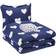 Amazon Basics Kid's Easy-Wash Microfiber Bed-In-A-Bag Bedding Set Twin - Navy Hearts