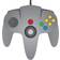 TeknoGame Wired N64 Controller - Grå