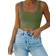 ReoRia Women’s Sexy Cropped Tank Top - Olive Green