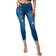 Stretch Pull-On Skinny Ripped Distressed Denim Jeggings