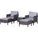 OutSunny 860-066V01 Outdoor Lounge Set, 1 Table incl. 2 Sofas