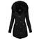 Lugogne Women's Winter Hooded Coat - Black