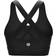 Running Girl Criss-Cross Back Padded Strappy Sports Bra - Black