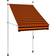 vidaXL Tenda da Sole Retrattile Manuale 100 cm Strisce Arancio Bianche 100x120cm