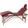 vidaXL Table de Massage Pliante 4 Zones Rouge Cadre en Aluminium