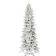 Fraser Hill Farm Flocked Slim Mountain Pine Artificial Christmas Tree 90"