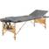 vidaXL Inklapbare massagetafel 3 zones met aluminium frame (zwart)