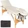 tectake Table de massage pliante 3 Zones Bois, cosmétique, portable blanc