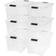 Iris 53 Quart Clear Storage Box 13.2gal 6pcs