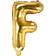 PartyDeco Letter Balloons 'F' 35 cm Gold