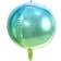 PartyDeco Folieballon schaduw violet/blauw 35cm