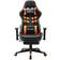 vidaXL Artificial Leather Gaming Chair with Footrest - Black/Orange