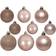 Decoris Baubles Blush Pink Christmas Tree Ornament 6cm 30pcs