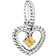 Pandora November Birthstone Heart Dangle Charm - Silver/Yellow