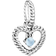 Pandora December Birthstone Heart Dangle Charm - Silver/Blue