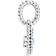 Pandora December Birthstone Heart Dangle Charm - Silver/Blue