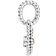 Pandora June Birthstone Heart Dangle Charm - Silver/Pink