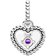 Pandora February Birthstone Heart Dangle Charm - Silver/Purple