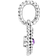 Pandora February Birthstone Heart Dangle Charm - Silver/Purple