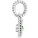 Pandora August Birthstone Heart Dangle Charm - Silver/Green