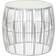 Dkd Home Decor Mesa Auxiliar Blanco Mármol Hierro Plateado 46 x 46 x 41 cm Mesita de noche