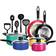 NutriChef Colorful Set mit Klappe 15 teile