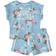 Juicy Couture Girls 4-6X Floral Logo Short Set - Blue