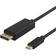 Deltaco USB C-DisplayPort 1.2 1m